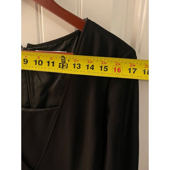 Cameron Blake Black Evening Gown With Beaded Jacket By Mon Cheri Women’s Size 16 - Picture 14 of 16